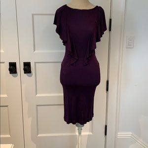 Purple midi dress